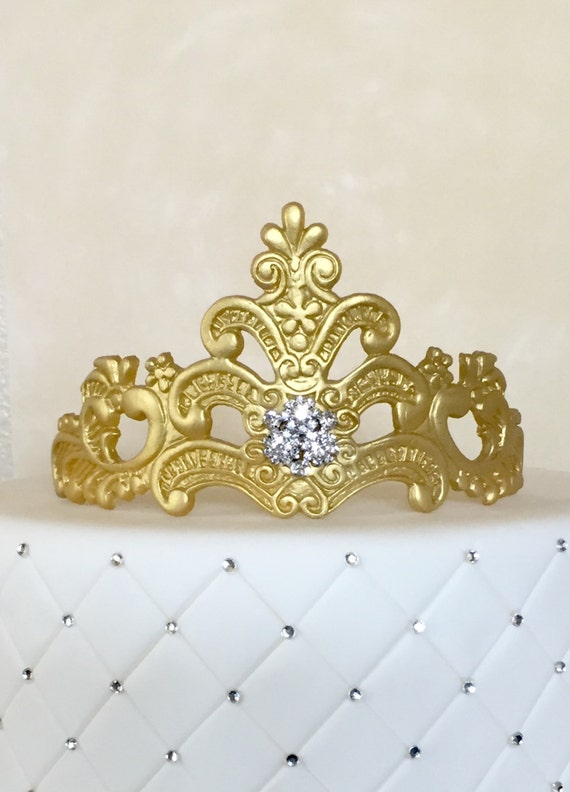 Edible Gold Sugar Tiara Cake Topper