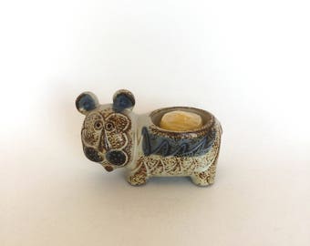 Mod Ceramic Hippo Votive Candleholder or Plant Holder by Counterpoint Japan