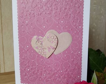 Twin Heart Greeting Card, Anniversary, Birthday, Valentine's Day, Thank you, or just because