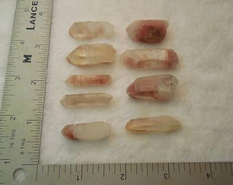 Red Hematite Included Quartz Crystals from Madagascar, Lot1