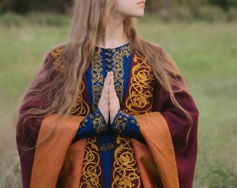 Medieval cloak Elven cloak King's cloak Medieval costume Costume party Renaissance cloak Mantle Wool cloak Fairy cape Natural fabrics