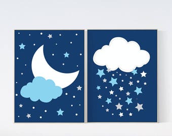 navy and gray nursery modern navy nursery decor cloud art star nursery decor boy baby silver art navy and gray nursery modern navy nursery decor cloud art star nursery decor boy baby silver art