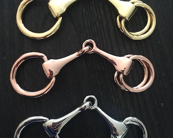 Pinkerly Trio long triple three scarf ring gold and silver and rose gold