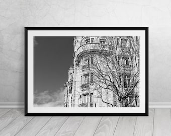 Haussmannian building in Paris, France, French, Fine Art, Photography, Downloadable Art, Printable Art, Home Decor, Best Seller