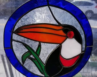 Toucan Stained Glass Suncatcher