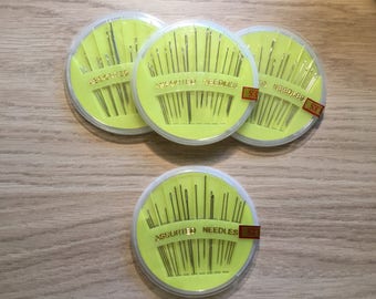 Assorted hand sewing needles. Appox 18 needles per pack.
