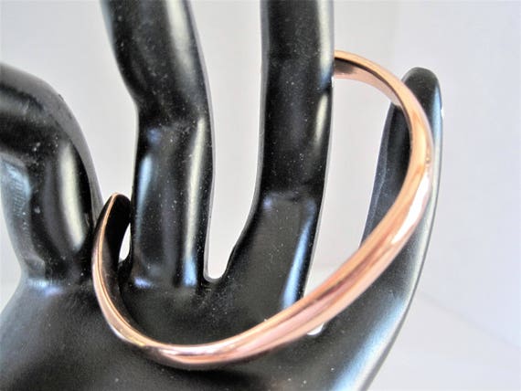 Modernist Copper Cuff, Signed Sausalito Craftworks, Solid Copper Metal - Copper Bracelet