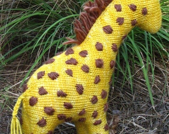 Giraffe Toy Knitting Pattern (PDF) Instant Digital Download