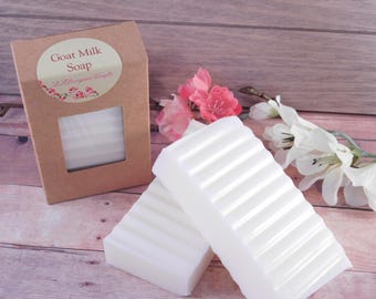 Goat Milk Soap, Unscented, Dye Free, Moisturizing, Shave Soap, Gift for Him, Gift for Her, Bath and Beauty, Soap, White Soap, Guest Soap