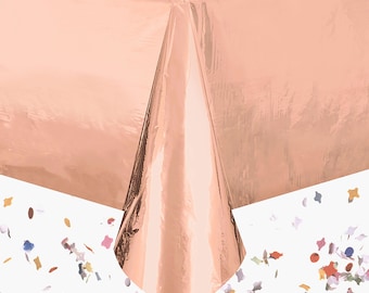Rose Gold Table Cover | Metallic Rose Gold Table Cover | Rose Gold Party Decoration | Rose Gold Party Theme | Rose Gold Sheet