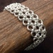 Japanese Chainmail Hana Gusari Bracelet - Sterling Silver
