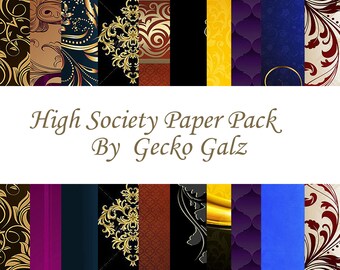 High Society Digital Paper Pack