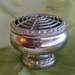 IANTHE Silver Plated Metal Flower Vase With Frog Lid