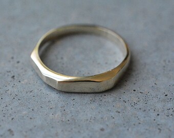 14k gold solid ring, 14k gold wedding band, gold wedding band set, wedding ring, geometric ring, geometric gold ring, 14k gold band ring