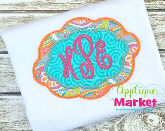 Machine Embroidery Design Julia Applique Frame INSTANT DOWNLOAD