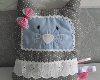 Blanket or deco "Miss cat-cat"