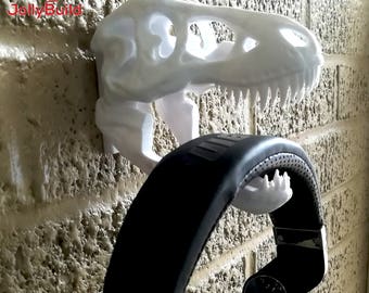Headphone Wall Mount Trex fossil skull bone 3dprinted