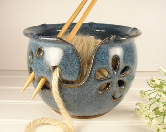 Yarn bowl, Knitting bowl, Yarn bowl Ceramic, Yarn bowl Crohet, Yarn Holder, Pottery Gift ideas