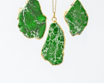 Raw Custom Girlfriend Gift for Mom Green Necklace Sister Gift for Wife Christmas Gift Ideas Budget Gift Variscite Necklace Gold Necklace