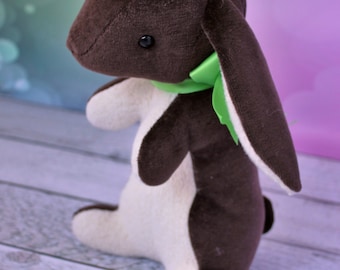 Vintage inspired Velveteen Rabbit - Chocolate Brown