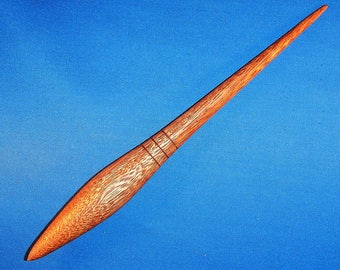 1.125 Oz Mahogany Wood Traditional Tibetan Ladakh Phang Support Spindle - Handmade