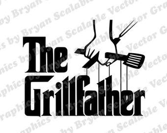The Grillfather dxf,png,SVG, EPS files,Silhouette Files,Scan n Cut files,Cricut Files,Digital cut file,SVG Cut File,Vinyl Cutter,Vector Art