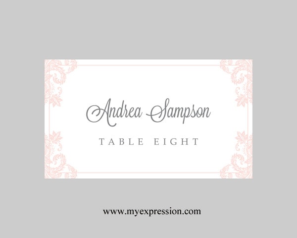wedding place card template free word