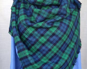 Soft Flannel Plaid Blanket Scarf