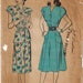 1940s Advance 4598 Gorgeous Shirt Dress Sewing Pattern Vintage Size 20