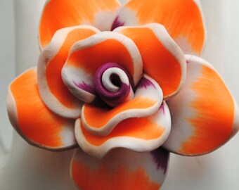 Orange Rose Ring/Gift For Her/Spring/Summer Jewelry/White/Purple/Statement Ring/Under 20 USD/Adjustable