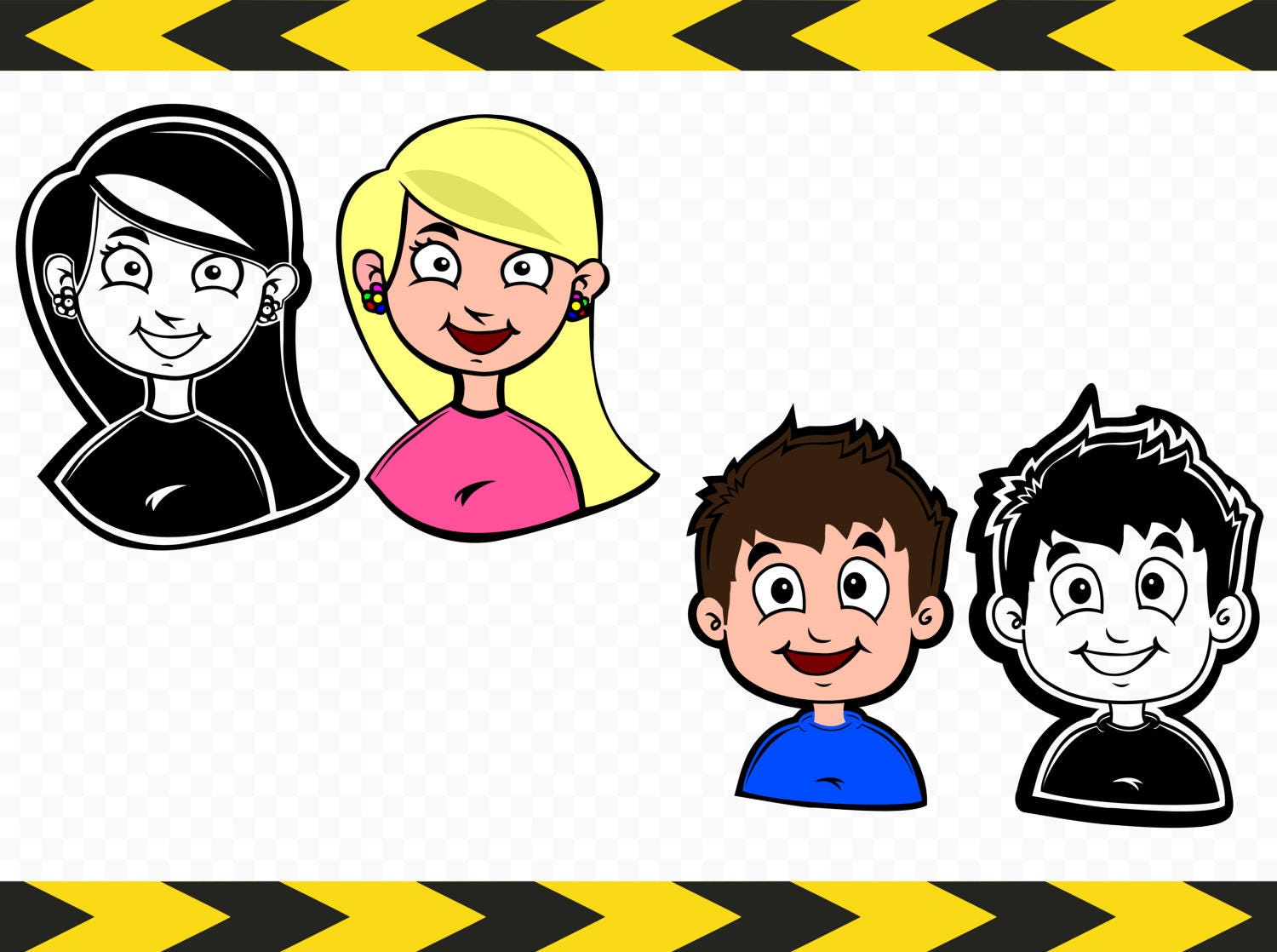 Kids Svg Girl Boy Svg Clipart decals design sticker Cut files