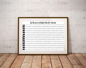 2018/2019 Large Calendar PRINTABLE Dated Yearly Wall planner Business Planner A1 Family Calendar Organizer Yearly calendar Goals Planner