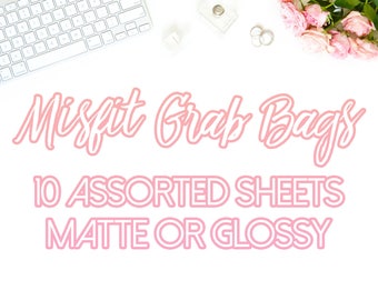 Misfit Grab Bags (10 Sheets) || Oops stickers for use with the Erin Condren Life Planner