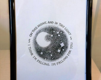 Falling For You - a5 print.