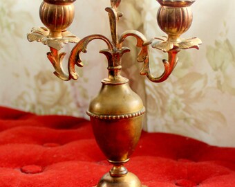 Antique Candelabra Gold French Candle Holder