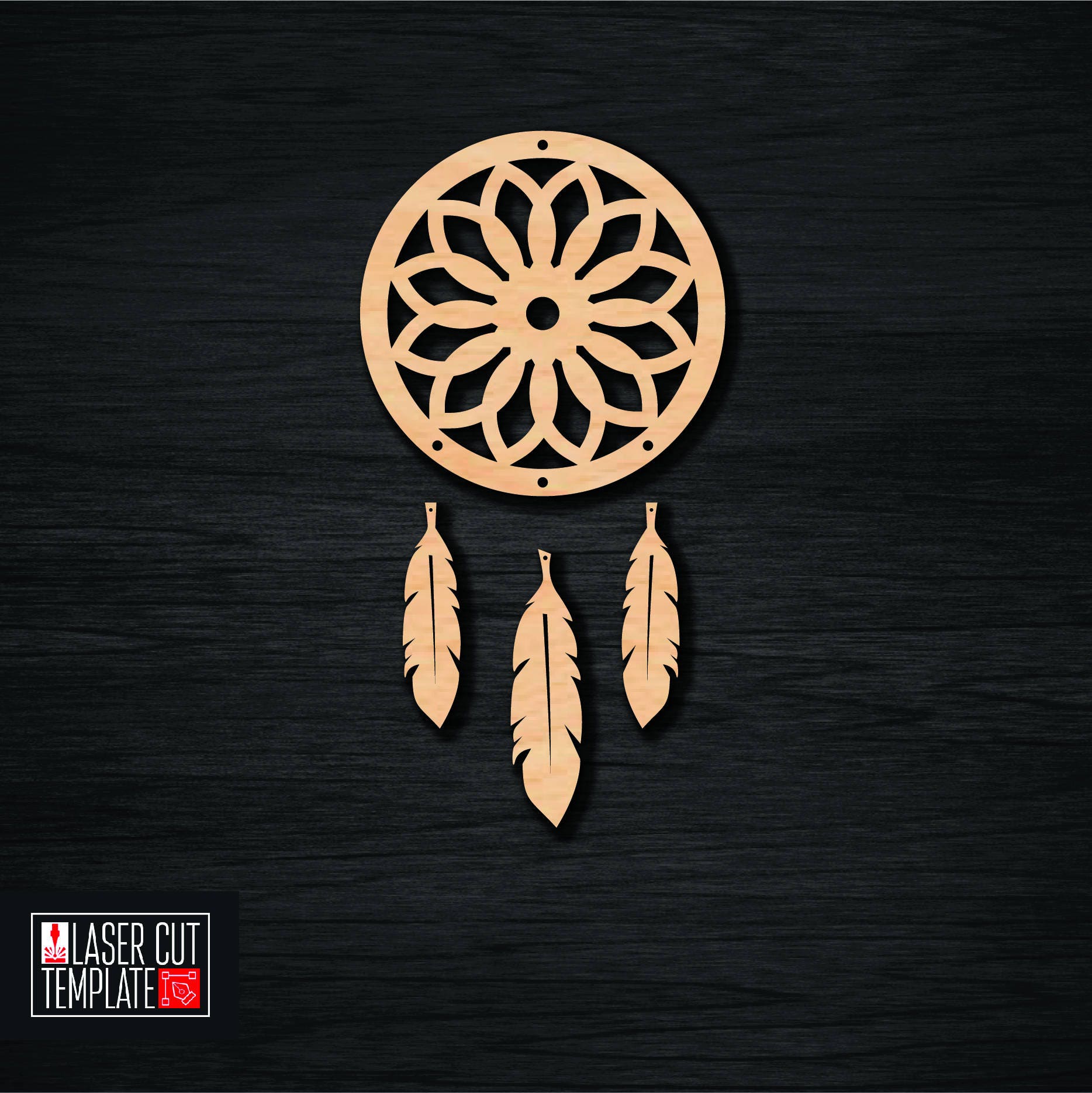 Dreamcatcher laser  cut  template  cnc cutting  file cut 