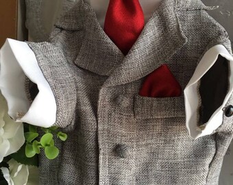 HUGO Grey Dog Tuxedo - Custom Sizing