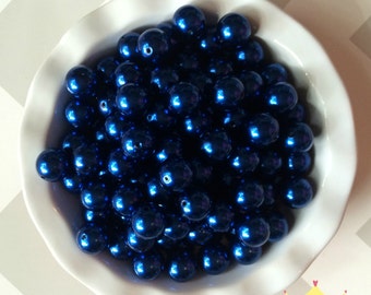 20mm Royal Blue Chunky Beads Bubble Gum Pearls (A65)