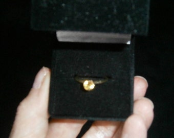 Dainty 14K Citrine Ring