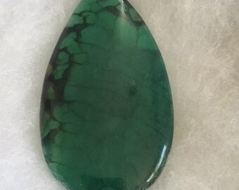 Green dragon vein agate pendant