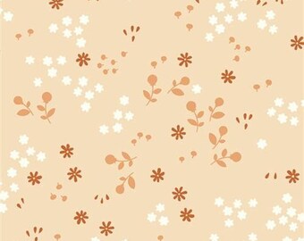 Tonal Floral - Shell - Acorn Trail - Teagan White - Birch Fabrics - Poplin