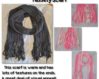 Tassely Scarf - Handmade - Texture