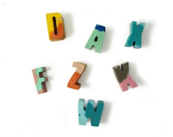 Little Colourful Concrete Letters