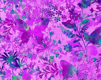 Butterfly Pink Mariposa Meadow Studio E Fabric 1 yard