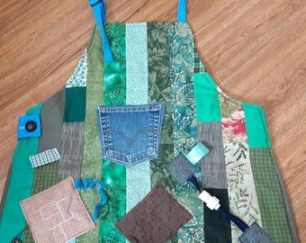 Fidget Apron for Alzheimer Patients, Gift for Grandparent, Wheelchair Activity, Rehab Tool,