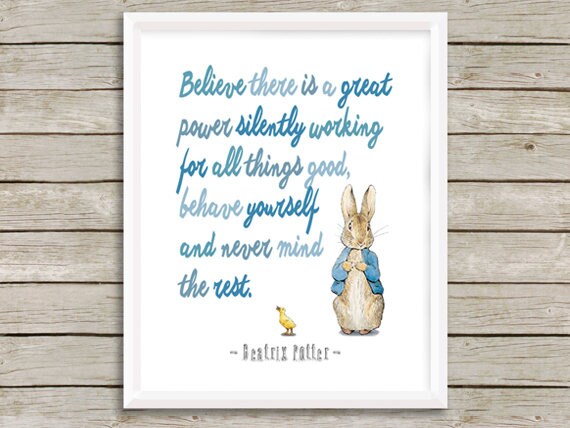 peter rabbit nursery art beatrix potter quotes peter rabbit