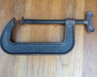 Antique Cincinnati Clamp-Carpenter Gift-Industrial Metal-Antique Tools-ClampsTool-Man Cave Wall Decor
