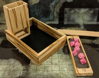 Tabletop Gaming Kit (Dice Tray, Dice Tower & Dice Vault)---*Now all Dice Vaults contain a free set of 7 Polyhedral Dice!-(Colors are random)