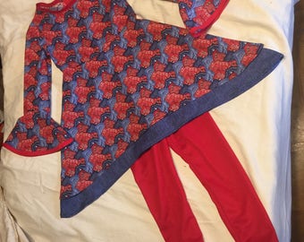 Handkerchief hemline with matching Leggings