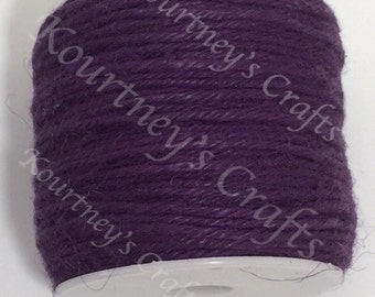 2mm Purple Jute Twine Cord Non-Polished 2mm 100M/Roll (Approx. 109 Yard)